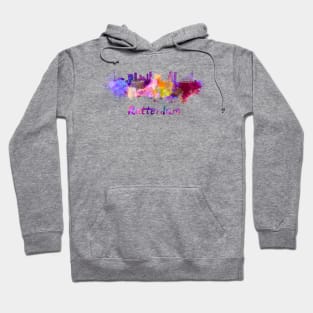 rotterdam skyline in watercolor Hoodie